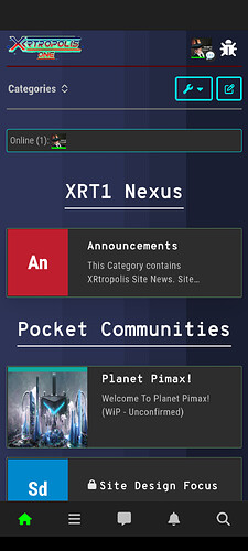 A screenshot of the XRT1 Nexus website shows categories, announcements, and pocket communities, including a section on Planet Pimax. (Captioned by AI)